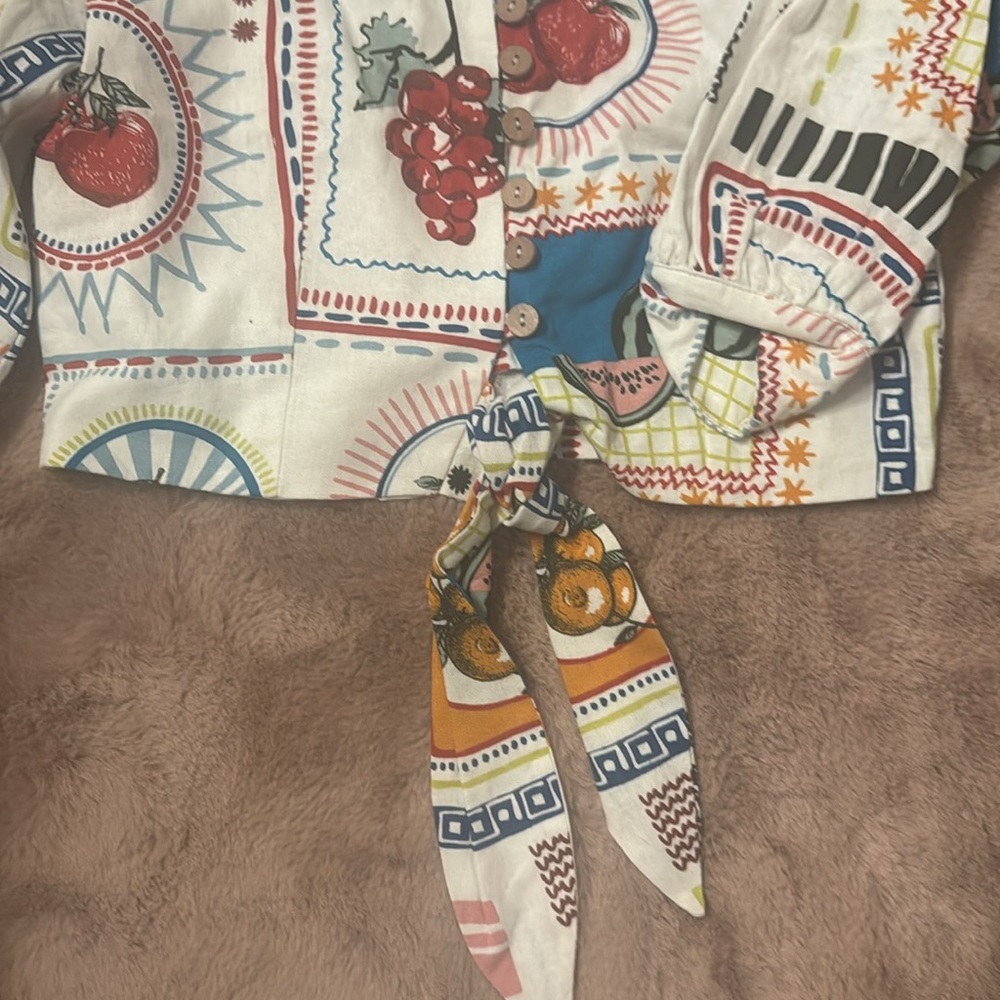 Colorful Patterned Crop Top - Picture 2 of 4
